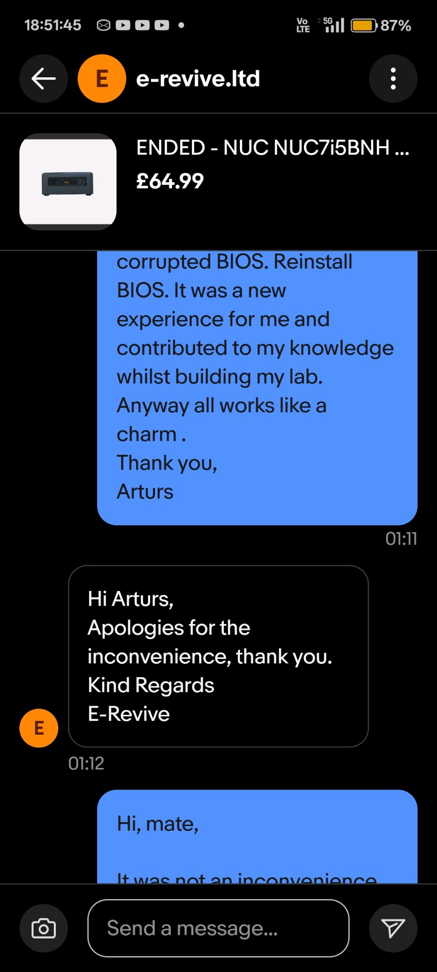 Resolution confirmed